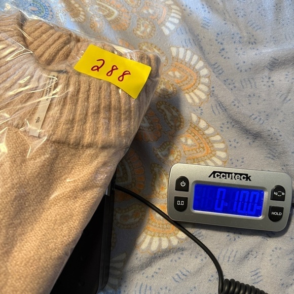 Free People Puff Half Sleeve Mock Neck Sweater Size Small Peach Coquette Wool - Picture 10 of 10